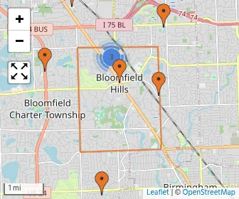 Area schools map